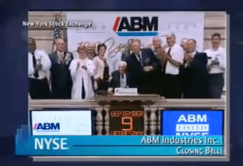 ABM ringing the Closing Bell at the New York Stock Exchange